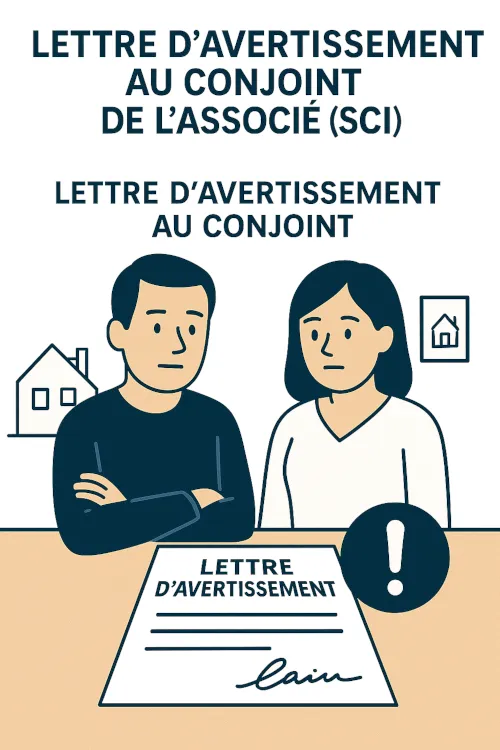 Lettre d'avertissement au conjoint de l'associé - SCI