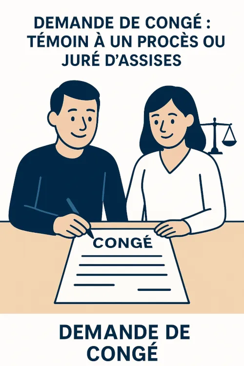 Demande de congé : Témoin à un procès ou juré d'assises