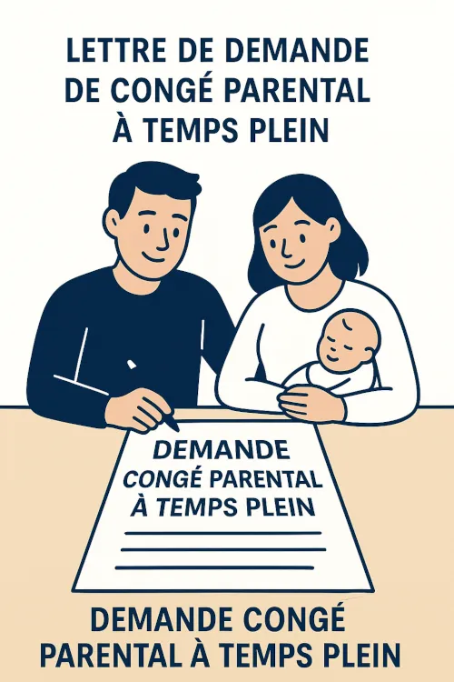 Lettre de demande de congé parental à temps plein PDF & Word