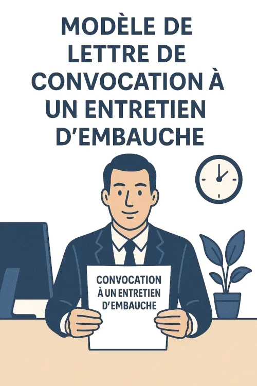 Modèle de lettre de convocation à un entretien d'embauche