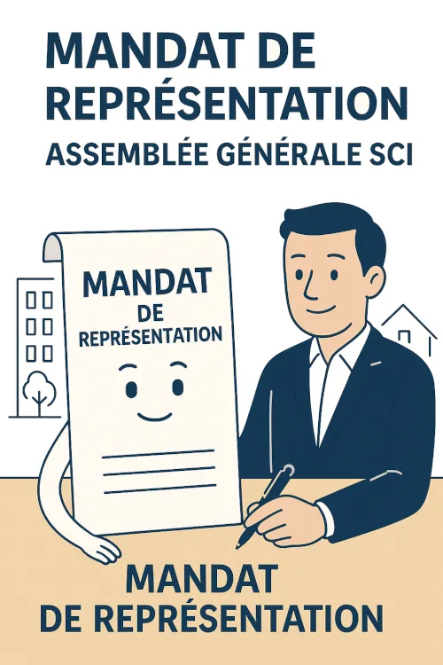 Modèle de mandat de représentation pour assemblée générale de SCI