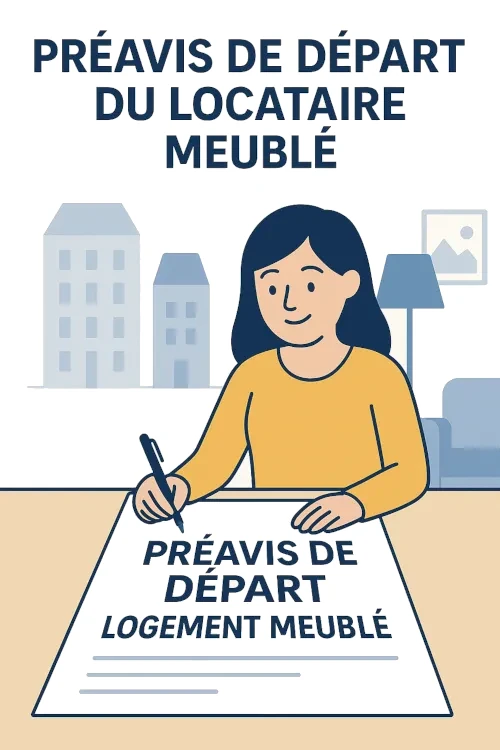 Préavis de départ du locataire- Meublé