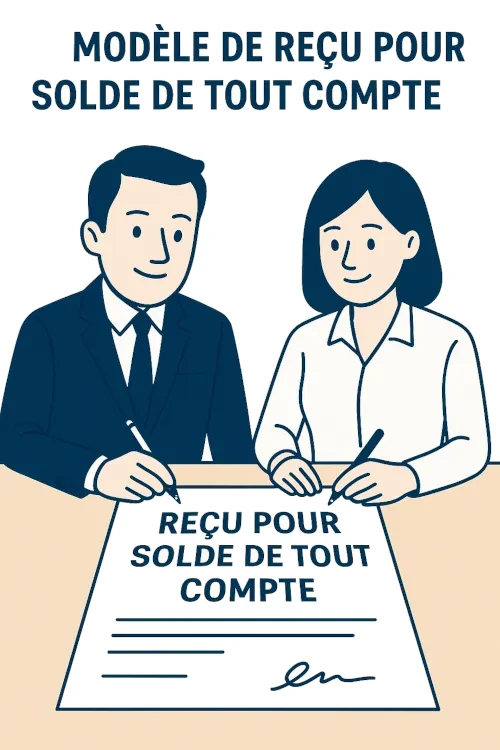 Modèle de reçu pour solde de tout compte